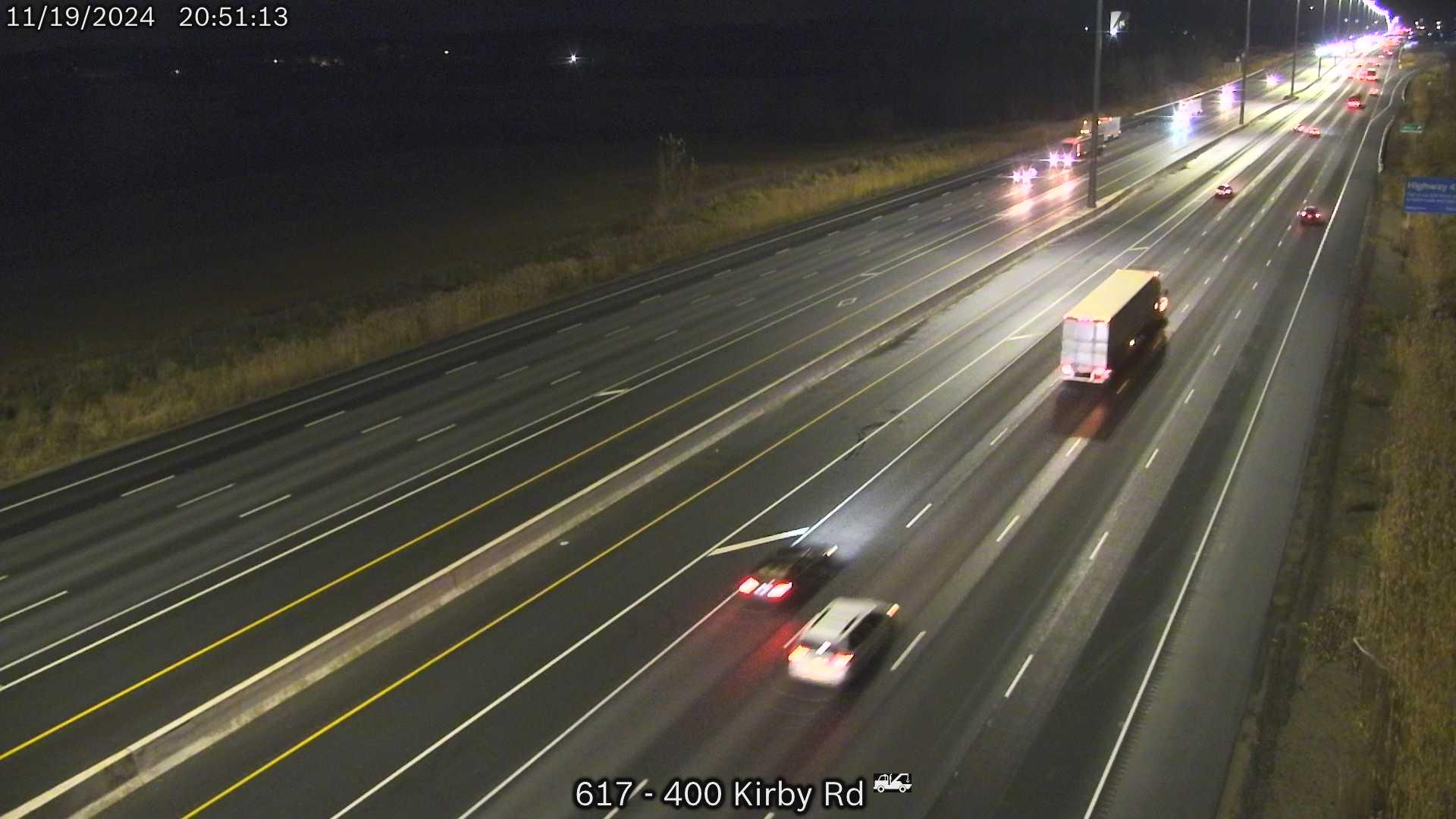 Traffic Cam Vaughan: Highway 400 near Kirby Road