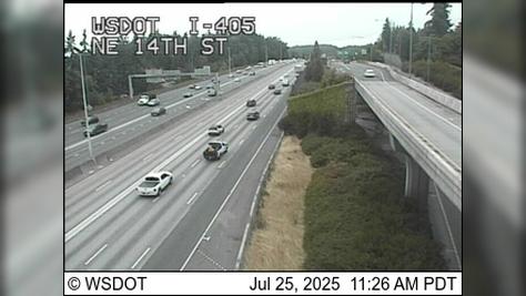Traffic Cam Bellevue: I-405 at MP 14.2: NE 14th St