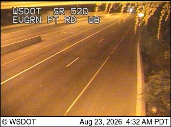 Traffic Cam Clyde Hill: SR 520 at MP 4: Evergreen Pt Rd, WB