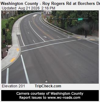 Traffic Cam Sherwood: Washington County - Roy Rogers Rd at Borchers Dr