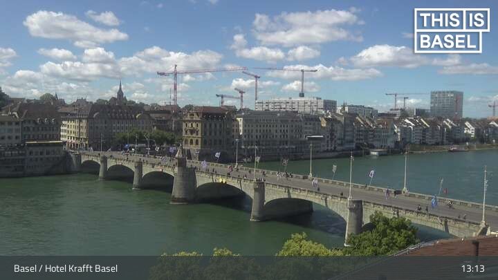 Basel: Martinskirche - Peterskirche - Middle Bridge, Basel - Basel Minster - Pfalz - Universität Basel - Spalentor - Rhine Promenade - Wettsteinbrücke