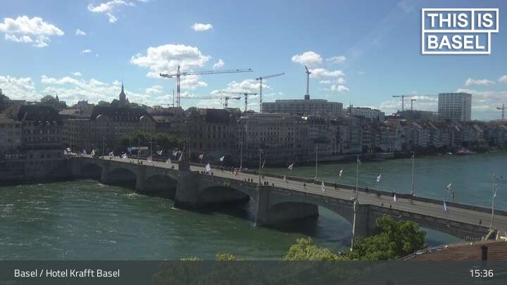 Basel: Martinskirche - Peterskirche - Middle Bridge, Basel - Basel Minster - Pfalz - Universität Basel - Spalentor - Rhine Promenade - Wettsteinbrücke