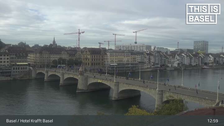 Basel: Martinskirche - Peterskirche - Middle Bridge, Basel - Basel Minster - Pfalz - Universität Basel - Spalentor - Rhine Promenade - Wettsteinbrücke