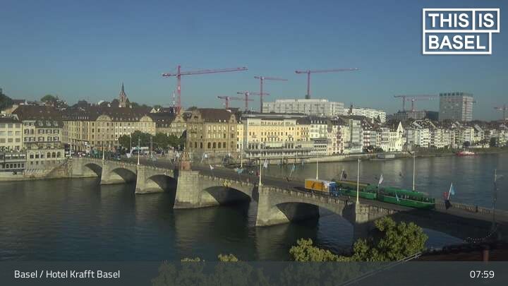 Basel: Martinskirche - Peterskirche - Middle Bridge, Basel - Basel Minster - Pfalz - Universität Basel - Spalentor - Rhine Promenade - Wettsteinbrücke
