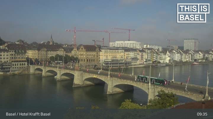 Basel: Martinskirche - Peterskirche - Middle Bridge, Basel - Basel Minster - Pfalz - Universität Basel - Spalentor - Rhine Promenade - Wettsteinbrücke