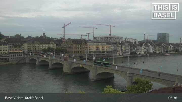 Basel: Martinskirche - Peterskirche - Middle Bridge, Basel - Basel Minster - Pfalz - Universität Basel - Spalentor - Rhine Promenade - Wettsteinbrücke