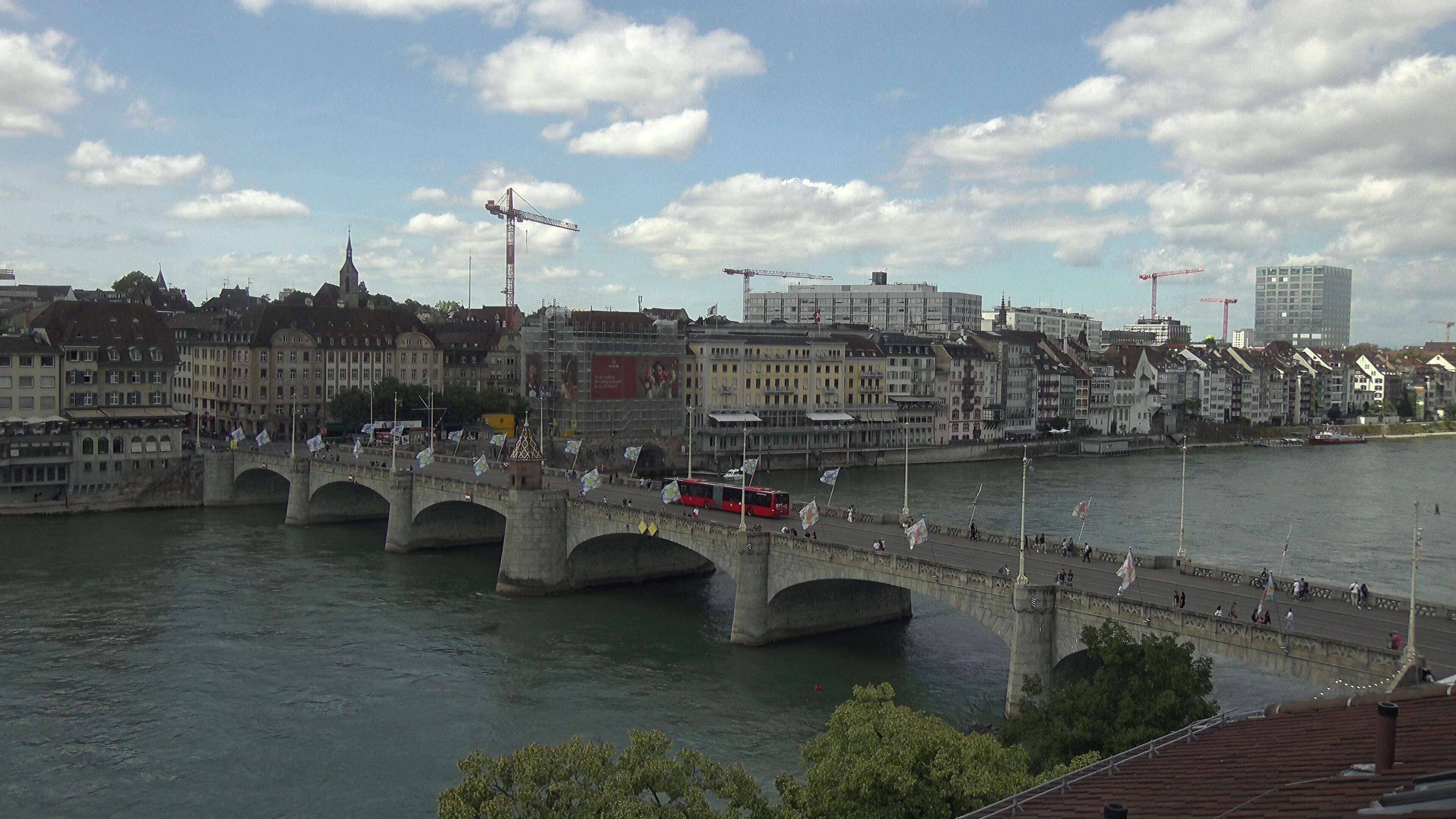 Basel: Middle Bridge, Basel - Martinskirche - Rhine Promenade - Pfalz - Basel Minster - Peterskirche - Wettsteinbrücke - Universität Basel - Spalentor