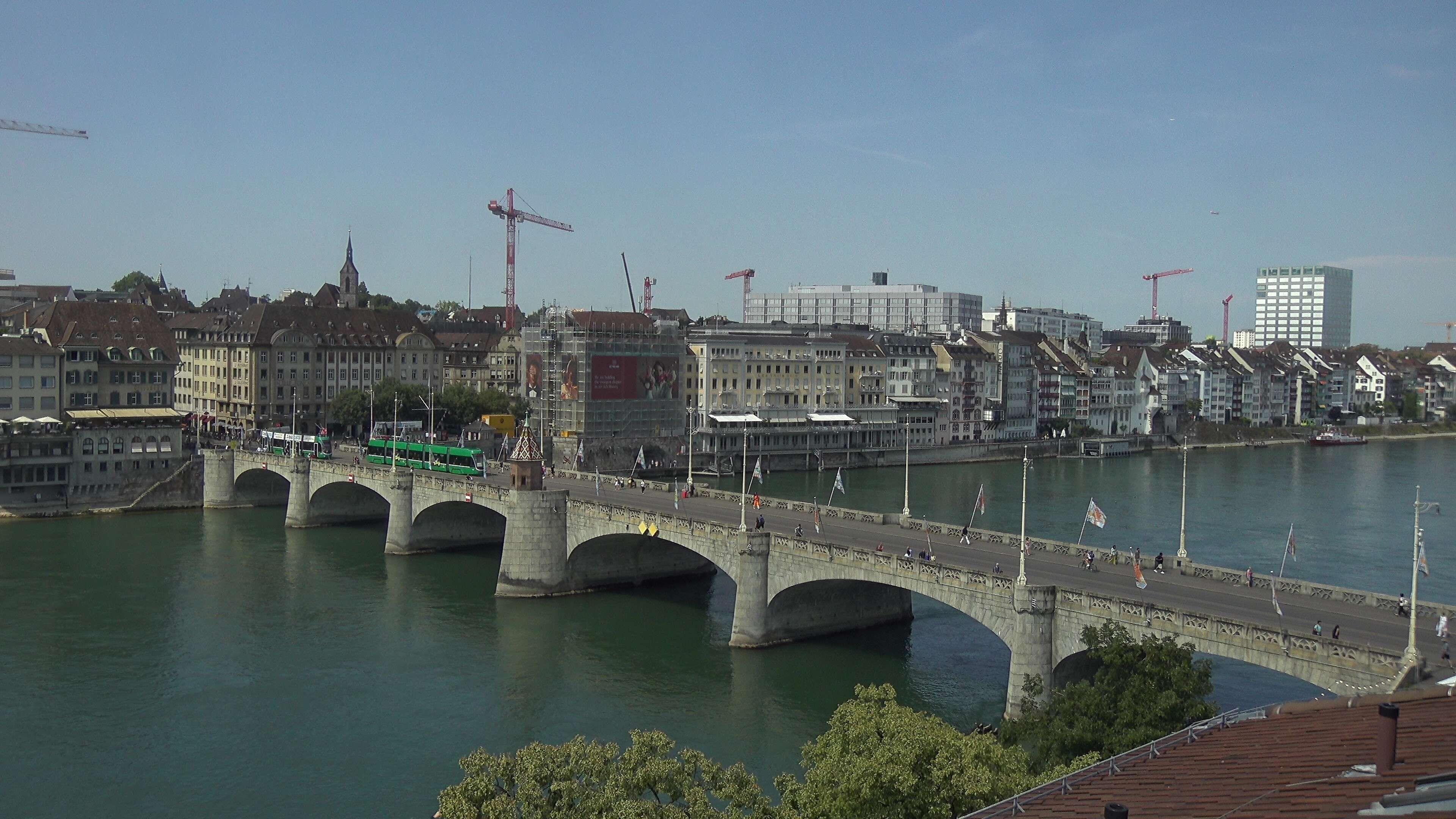 Basel: Middle Bridge, Basel - Martinskirche - Rhine Promenade - Pfalz - Basel Minster - Peterskirche - Wettsteinbrücke - Universität Basel - Spalentor