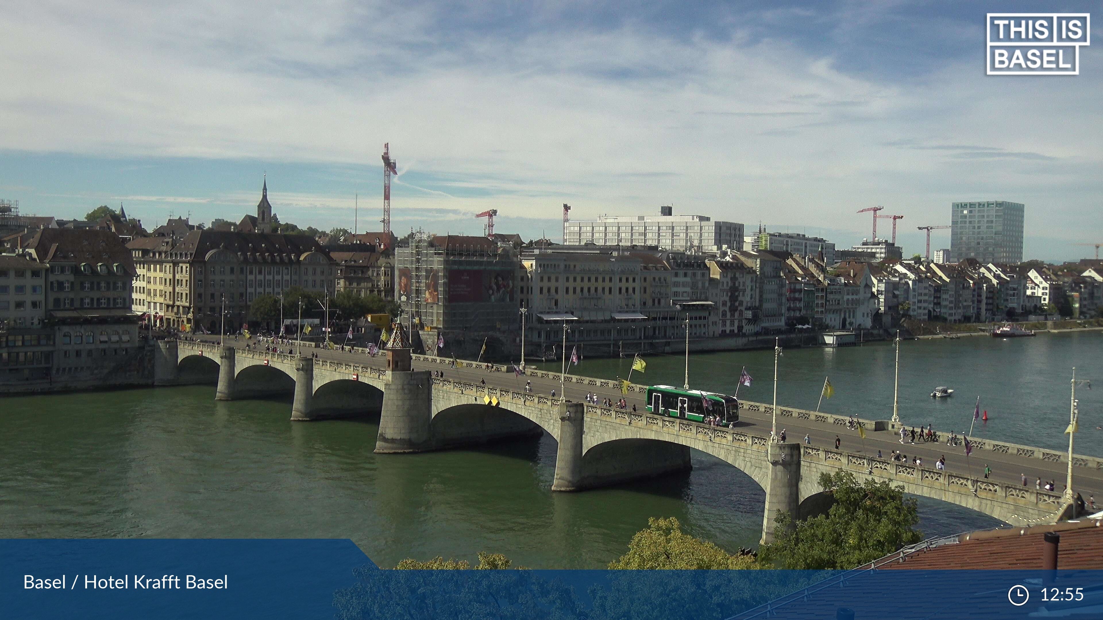 Basel: Middle Bridge, Basel - Martinskirche - Rhine Promenade - Pfalz - Basel Minster - Peterskirche - Wettsteinbrücke - Universität Basel - Spalentor