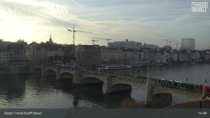 Basel: Middle Bridge, Basel - Martinskirche - Rhine Promenade - Pfalz - Basel Minster - Peterskirche - Wettsteinbrücke - Universität Basel - Spalentor