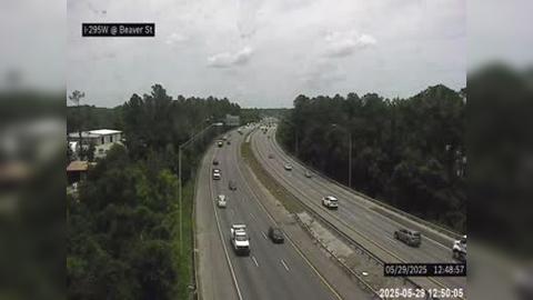 Traffic Cam Jacksonville: I-295 W at W Beaver St