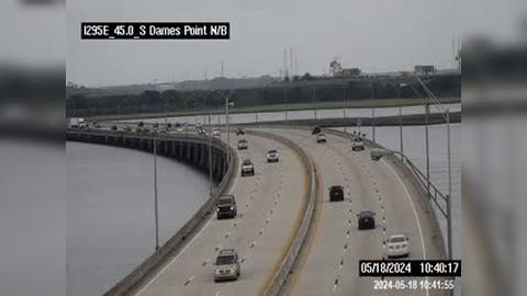 Traffic Cam Jacksonville: I-295 E S of Dames Pt Bridge