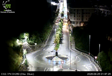 Traffic Cam les Escaldes: CG2 - PK 0+250 (crta. Obac) - 1.061 metres