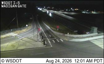 Traffic Cam Lakewood: I-5 at MP 122.7: Madigan Gate