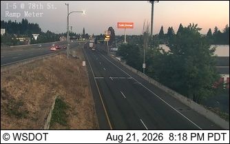 Traffic Cam Hazel Dell › South: I-5 at MP 4.2: 78th St. Ramp meter