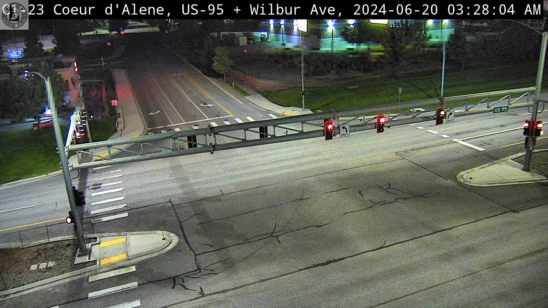 Traffic Cam Coeur d'Alene: US 95: Wilbur: Northbound