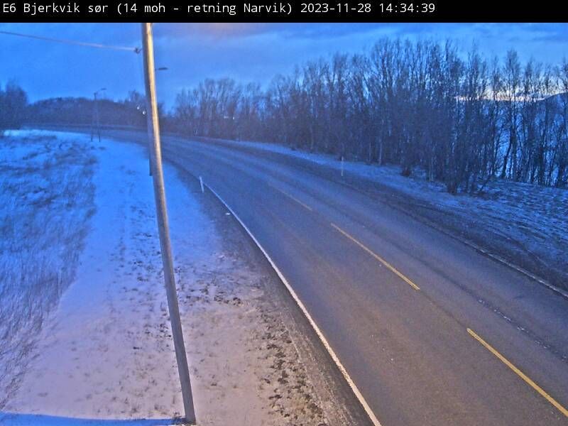 Traffic Cam Bjerkvik: E6 - sør (Narvik)