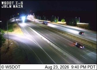 Traffic Cam Joint Base Lewis-McChord: I-5 at MP 120.8: JBLM Main Gate