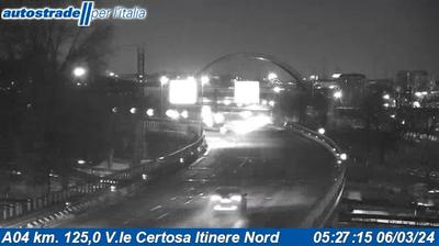 Preview delle webcam di Municipio 8: A04 km. 125,0 V.le Certosa Itinere Nord