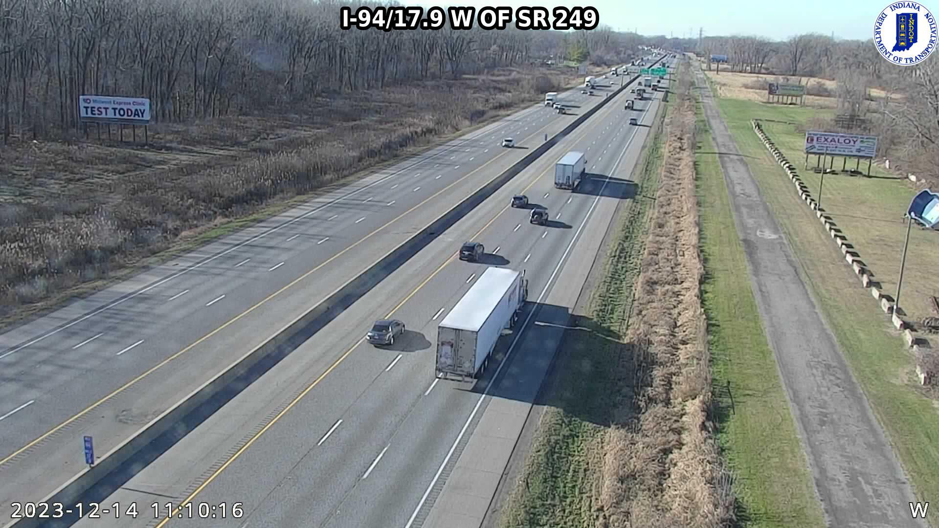 Traffic Cam Portage: I-94: I-94/17.9 W OF SR 249 : I-94/17.9 W OF SR 249