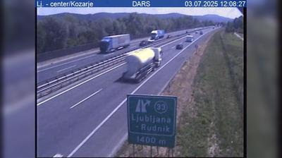 Zadnja slika ob 12h: Ljubljana - južna obvoznica, priključek Lj.-center, proti Rudniku