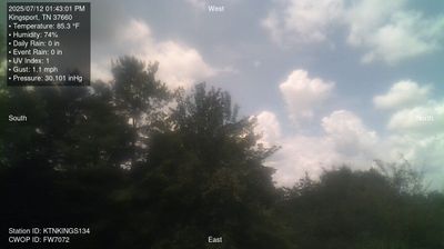 Imagen de webcam diurna Kingsport