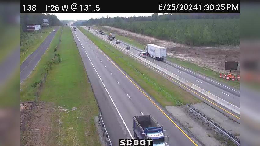 Traffic Cam Swansea: I-26 W @ MM 131.5