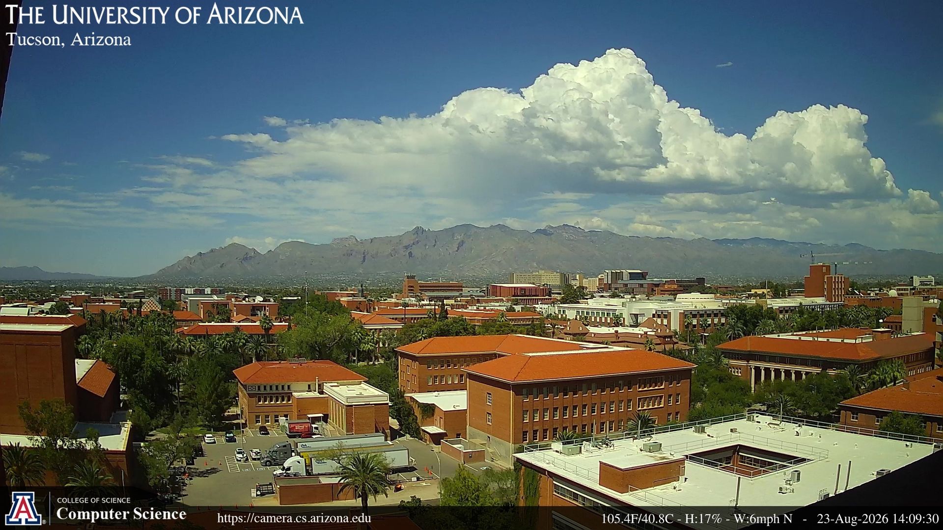 Traffic Cam Tucson › North-East: The University of Arizona - Santa Catalina Mountains