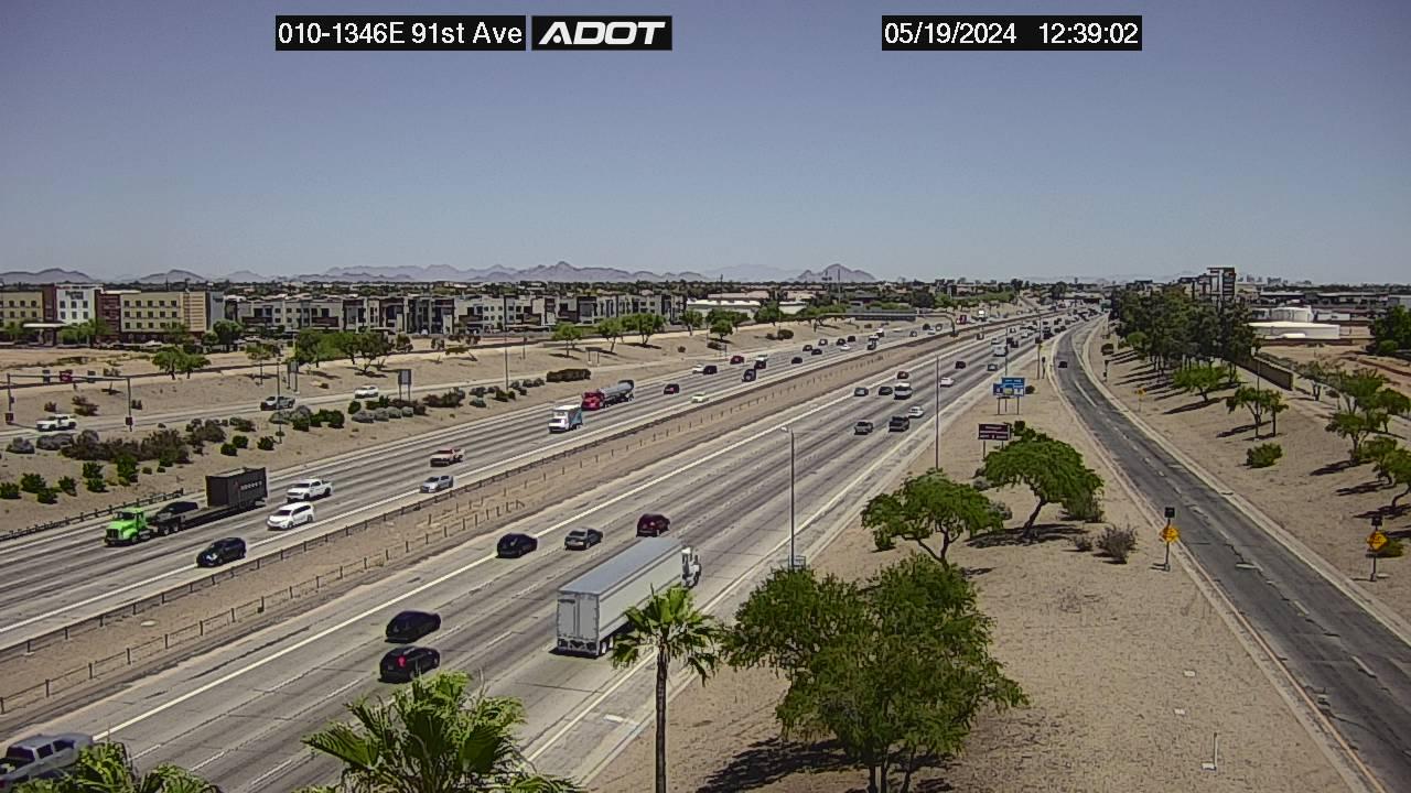 Traffic Cam Tolleson › East: I-10 EB 134.60 @91st Ave