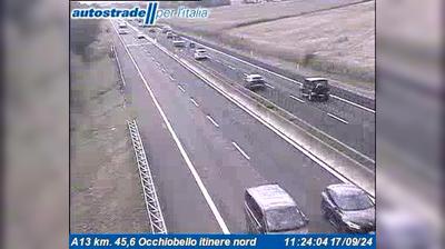 Preview delle webcam di Ferrara: A13 km. 45,6 Occhiobello itinere nord