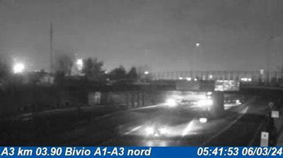 Preview delle webcam di Municipalita 6: A3 km 03.90 Bivio A1-A3 nord