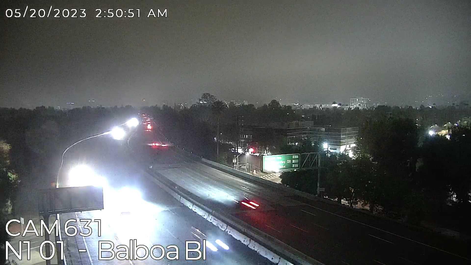 Traffic Cam Encino › North: Camera 631 :: N101 - BALBOA BLVD: PM 19.3