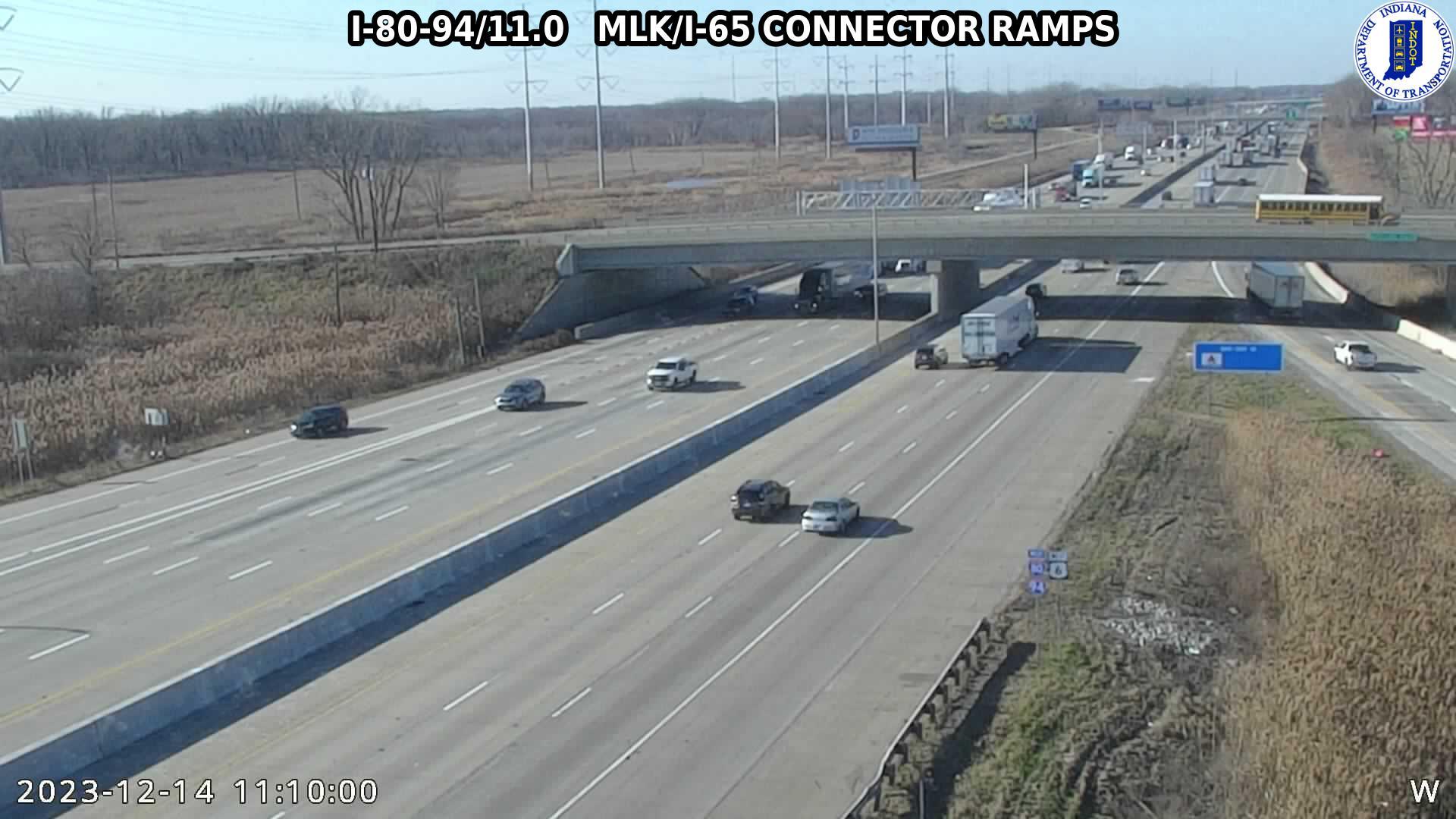 Traffic Cam Gary: I-94: I-80-94/11.0 MLK/I-65 CONNECTOR RAMPS