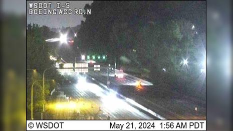 Traffic Cam Seattle: I-5 at MP 158: Boeing Access Rd North