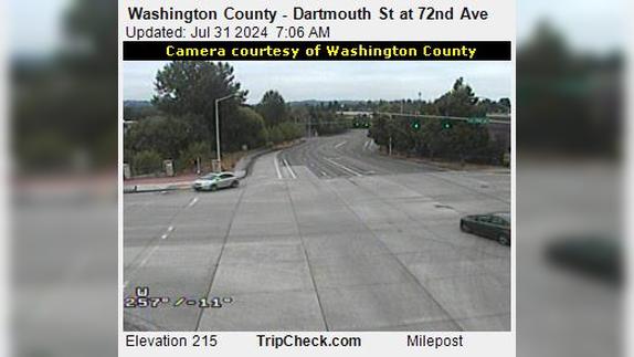 Traffic Cam Portland: Washington County - Dartmouth St at 72nd Ave