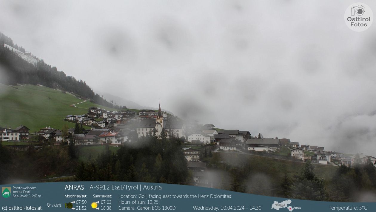 Traffic Cam Gemeinde Anras › East: Anras