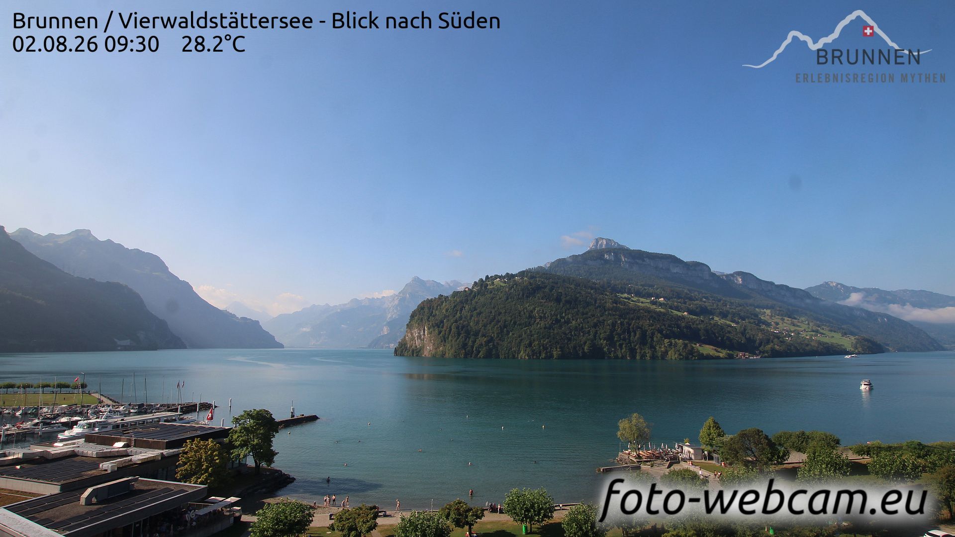 Ingenbohl: Brunnen - Vierwaldstättersee - Blick nach Süden