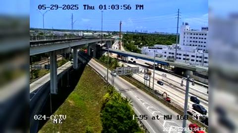 Traffic Cam North Miami Beach: I-95 at Northwest 168th Street