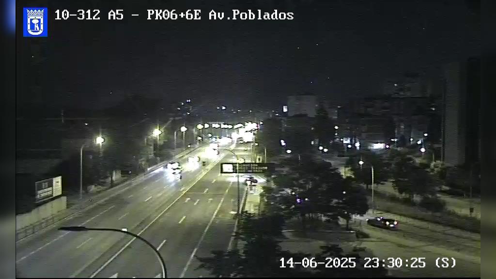 Traffic Cam Arroyo Meaques: A5 - PK 6+600 E (AV POBLADOS)