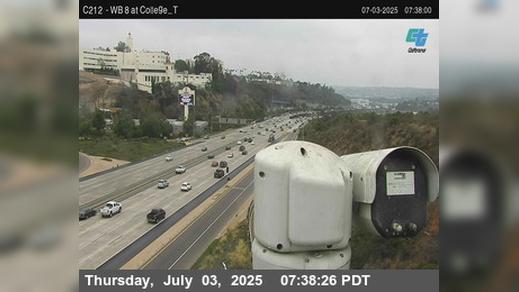 Traffic Cam San Diego › West: C212) WB 8 : College B