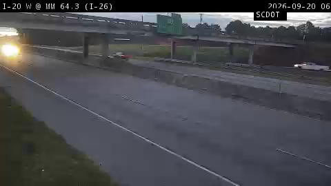 Traffic Cam St. Andrews: I-20 W @ MM 64.3