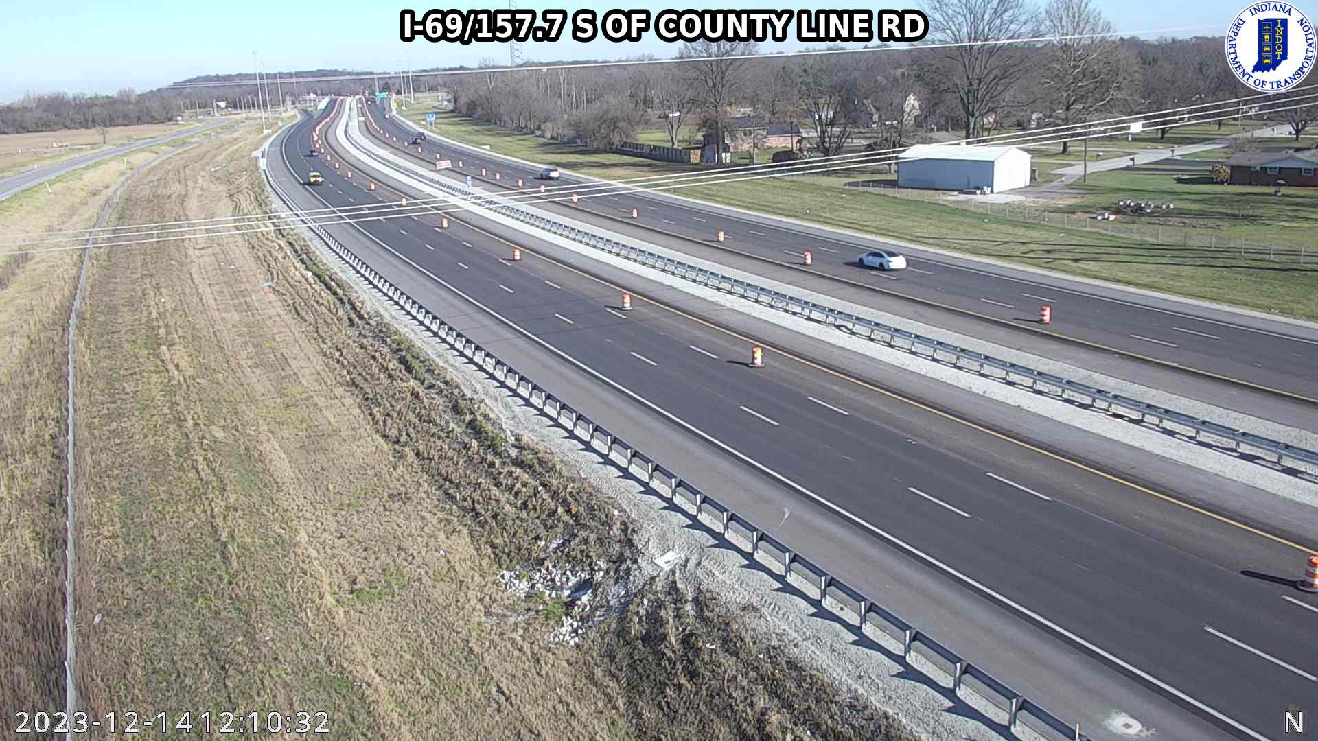 Traffic Cam Glenns Valley: I-69: I-69/157.7 N OF FAIRLAND RD: I-69/157.7 N OF FAIRLAND RD