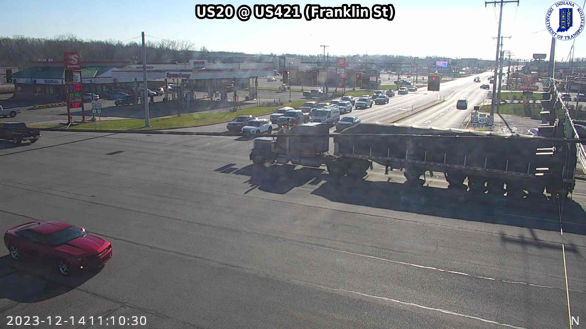 Traffic Cam Michigan City: SIGNAL: US20 @ US421 (Franklin St)