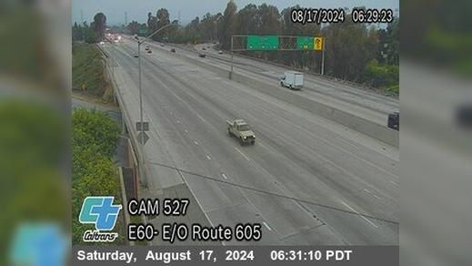 Traffic Cam Rose Hills › East: SR-60 : (527) Eastbound SR-60 (East of I-605