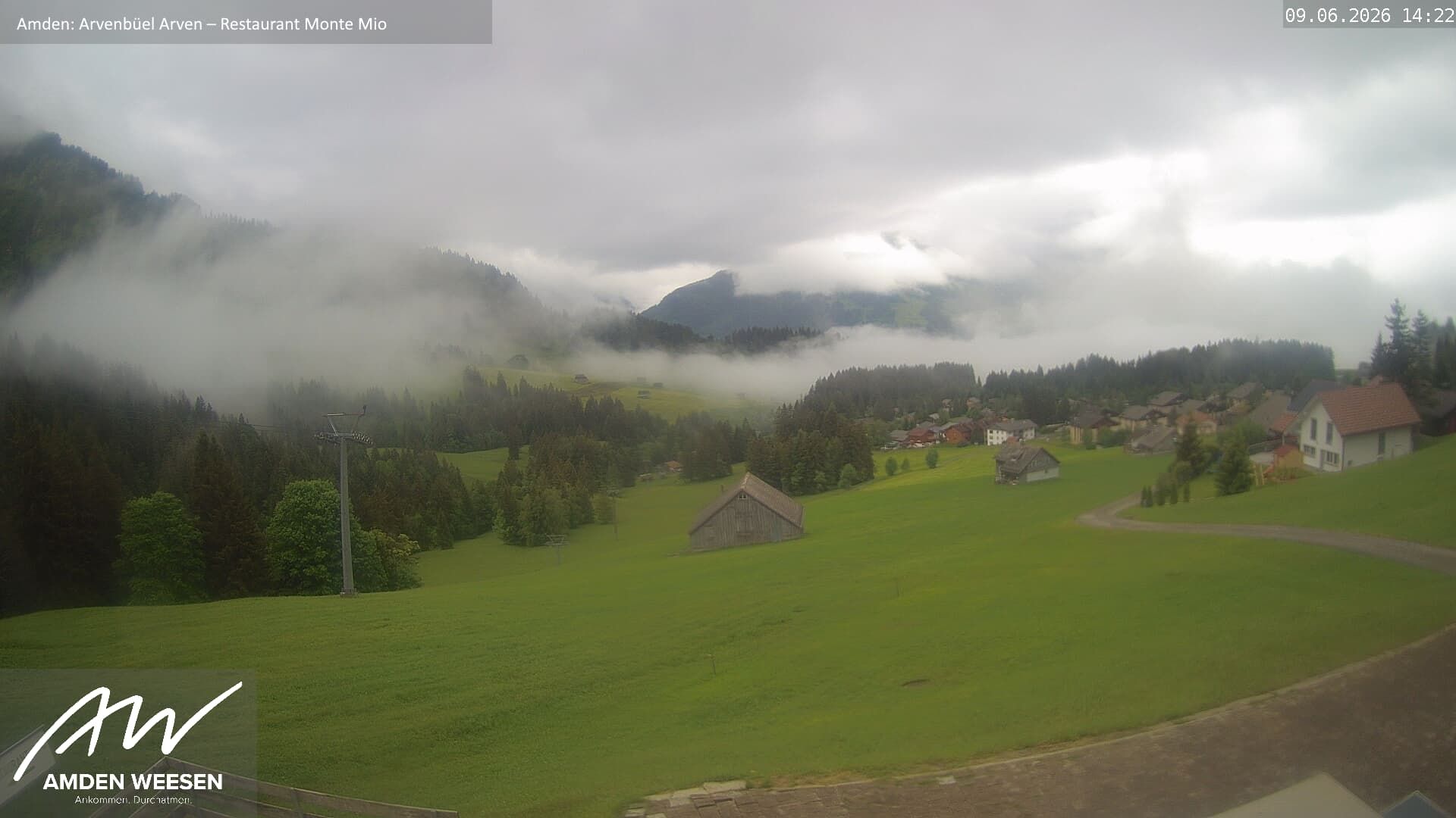 Amden › Süden: Restaurant Monte Mio - Arvenbüel - Skigebiet Arvenbüel Amden - Leistchamm - Mürtschenstock