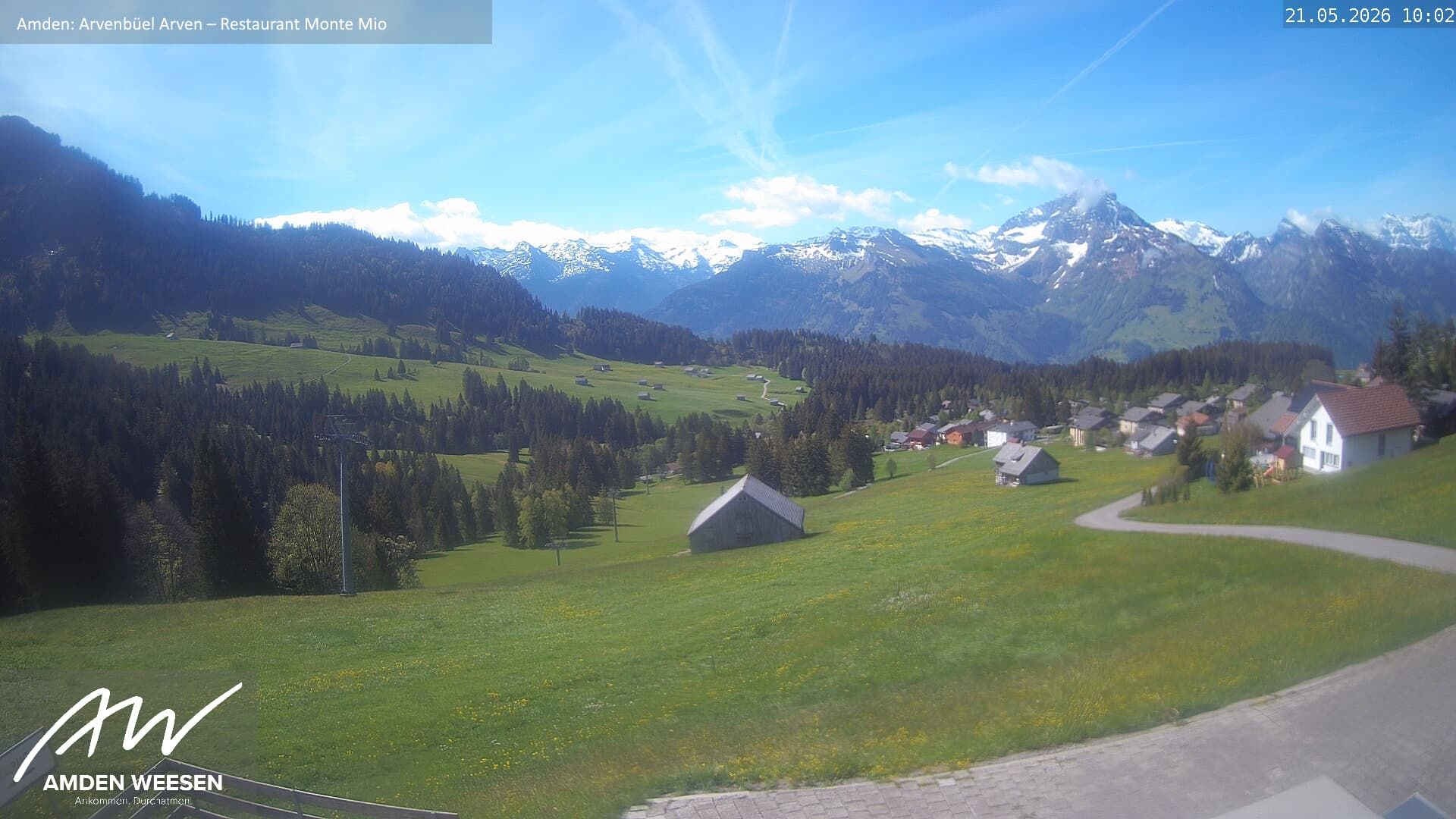 Amden › Süden: Restaurant Monte Mio - Arvenbüel - Skigebiet Arvenbüel Amden - Leistchamm - Mürtschenstock
