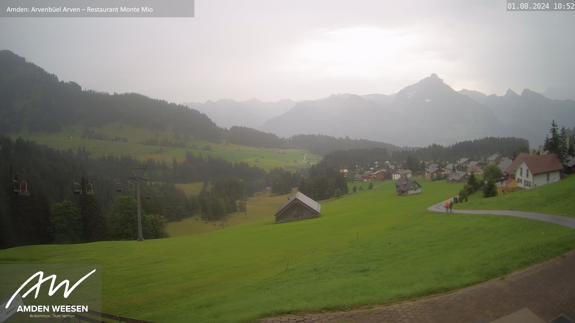 Amden › Süd: Restaurant Monte Mio - Arvenbüel - Skigebiet Arvenbüel Amden - Leistchamm - Mürtschenstock