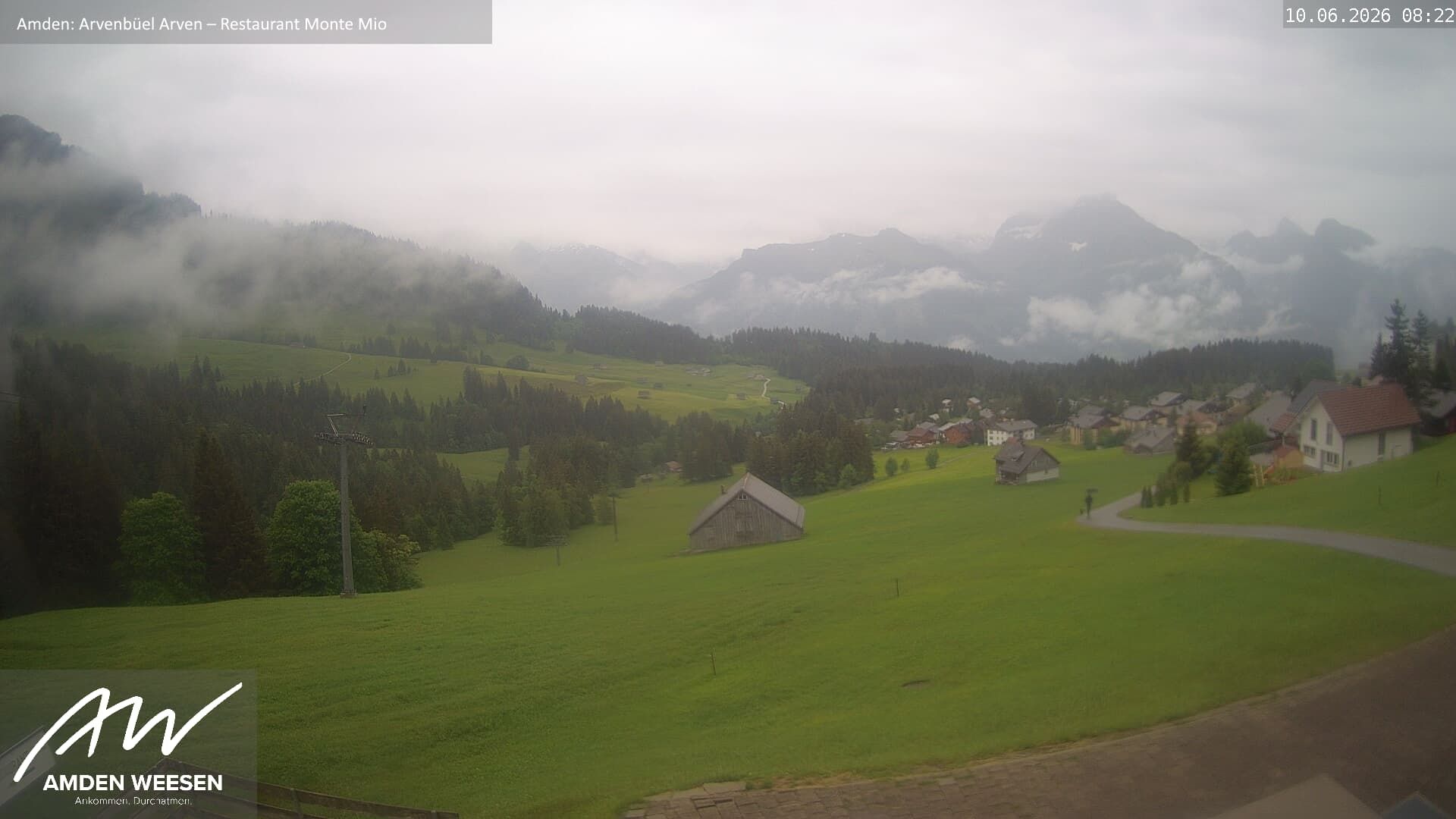 Amden › Süden: Restaurant Monte Mio - Arvenbüel - Skigebiet Arvenbüel Amden - Leistchamm - Mürtschenstock