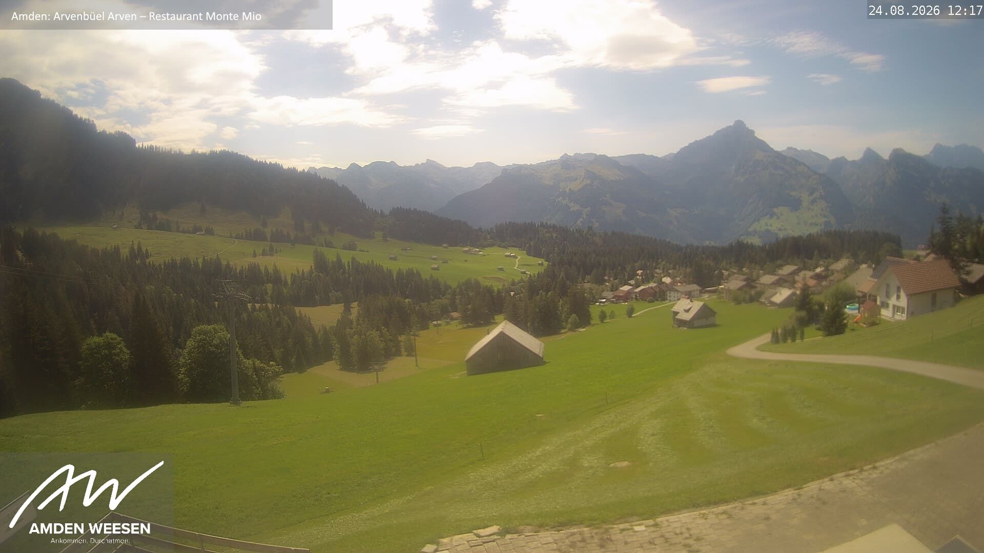Amden › Süden: Restaurant Monte Mio - Arvenbüel - Skigebiet Arvenbüel Amden - Leistchamm - Mürtschenstock