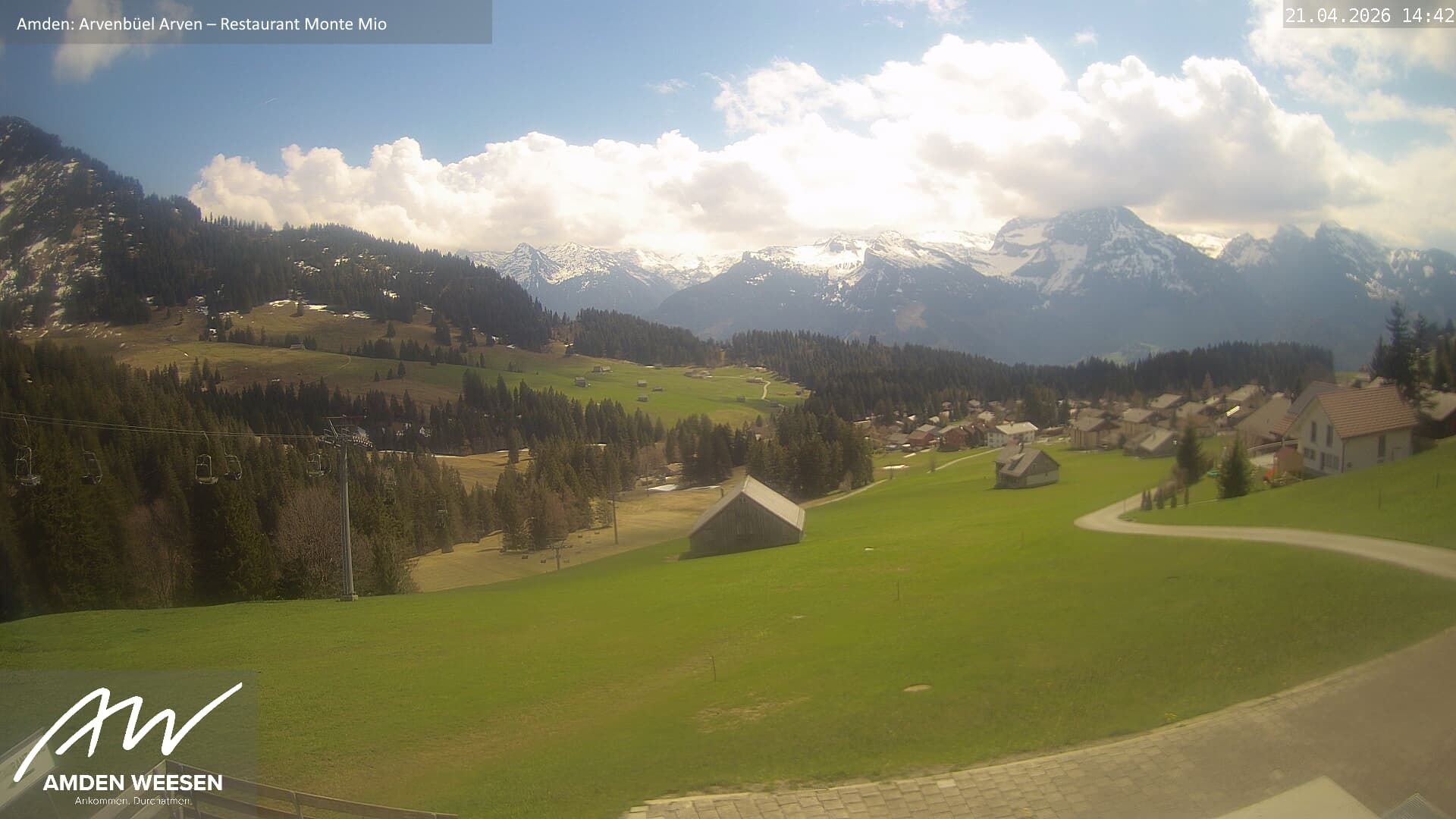Amden › Süden: Restaurant Monte Mio - Arvenbüel - Skigebiet Arvenbüel Amden - Leistchamm - Mürtschenstock